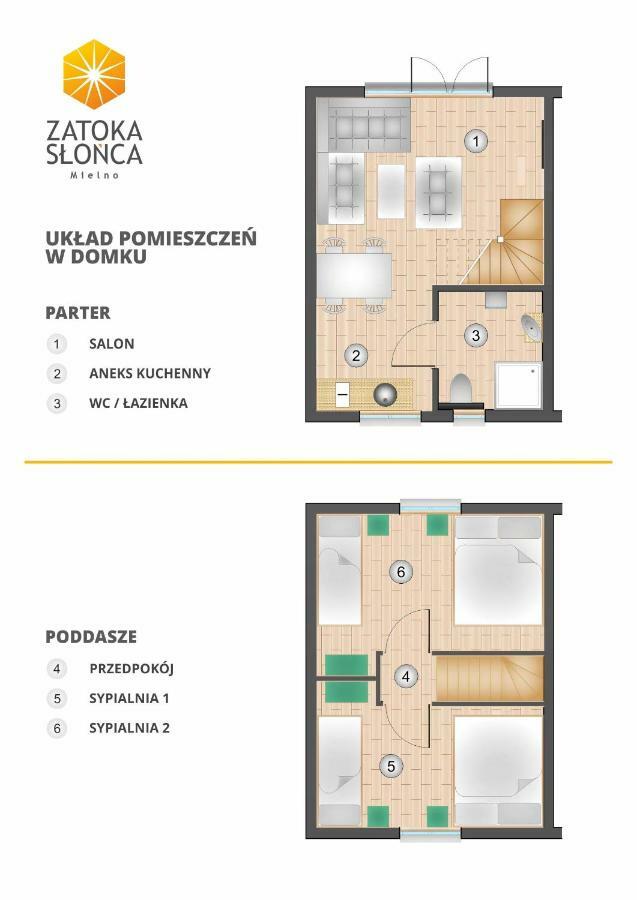 Zatoka Slonca - Domki Z Basenem, Wifi I Parking W Cenie! เมียลโน ภายนอก รูปภาพ
